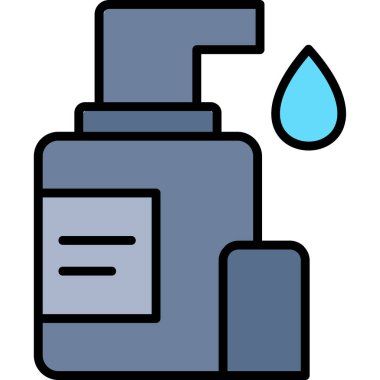 Su şişesi ikonu. Web için su şişesi vektör simgelerinin özet çizimi