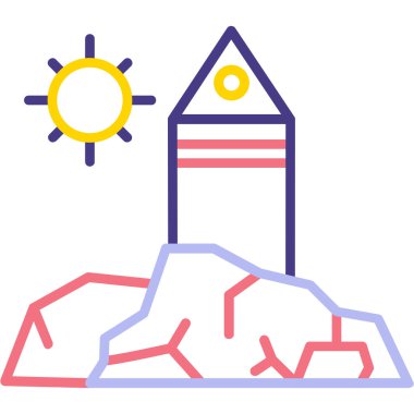 roket simgesi modern vektör illüstrasyonu