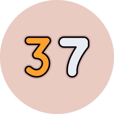 4 numaralı simge, vektör illüstrasyonu