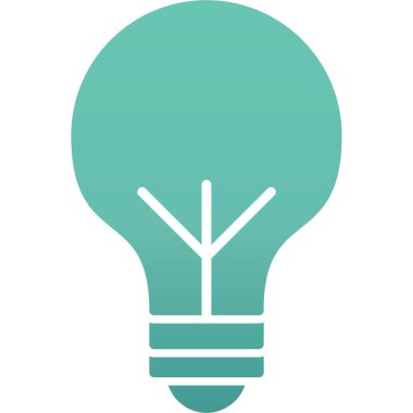 Ampul Düz Vektör Simgesi