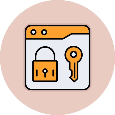 Kilit simgesinin vektör illüstrasyonu