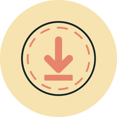 Aşağı ok. Basit resimleme