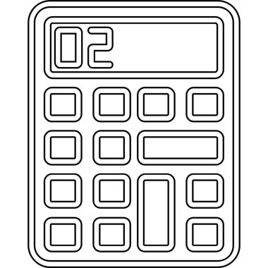 hesap makinesi para simgesi ana hat biçiminde