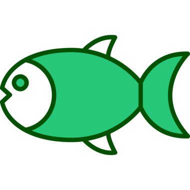 balık simgesi vektör illüstrasyonu