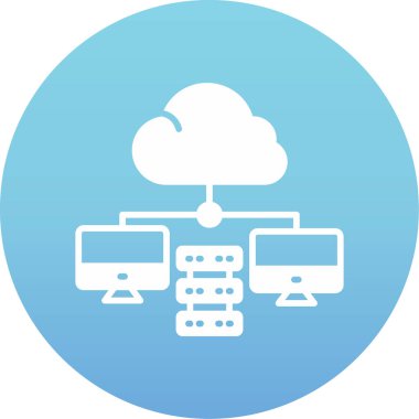 Bulut hesaplamasının vektör illüstrasyonu