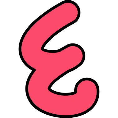 E harfinin vektör illüstrasyonu