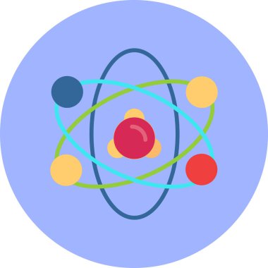 atom. Web simgesi basit illüstrasyon
