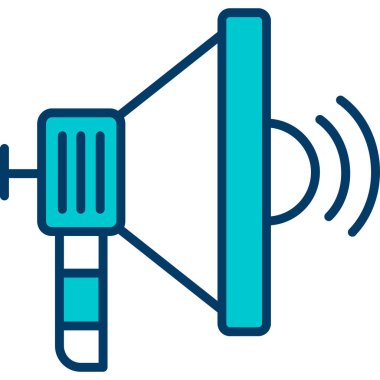 Konuşmacı. Web simgesi basit illüstrasyon