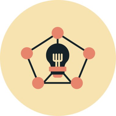 İnsan beyni simgesi, vektör illüstrasyonu