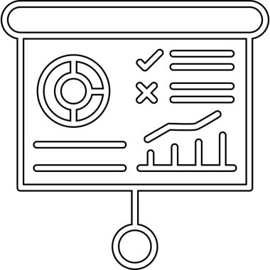 iş grafiği simgesi, vektör illüstrasyonu