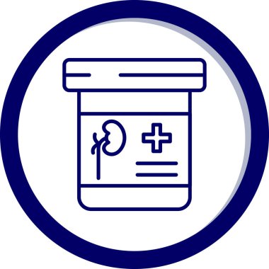 Tıbbi bir ikon. Taslak çizimi. Web ve mobil için hap vektör simgeleri