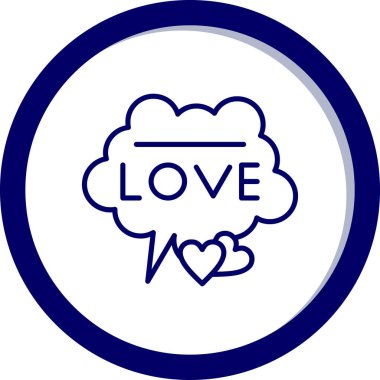 kalp aşk simge vektör çizim