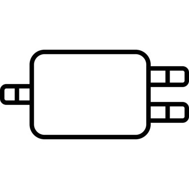 Güç soketi simgesi. Web için güç soketi vektör simgesinin özeti