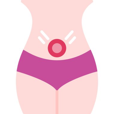 Kadın vücut ikonu. vektör illüstrasyonu