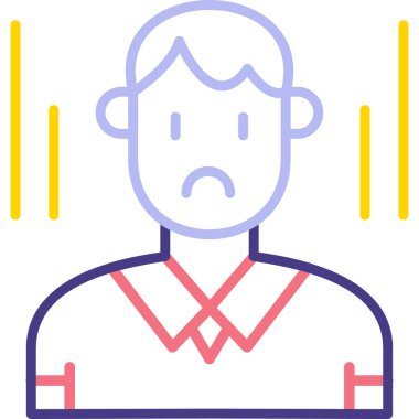 Üzgün adam. Basit tasarım