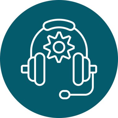 Kulaklık. Web simgesi basit illüstrasyon