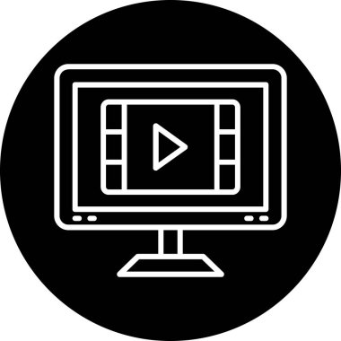 video simgesi vektör illüstrasyonu