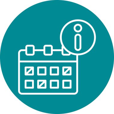 Takvim. Web simgesi basit illüstrasyon