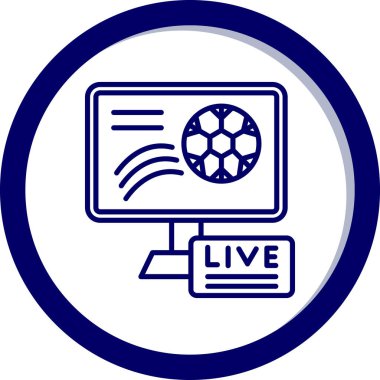 Canlı yayın. Web simgesi basit tasarım