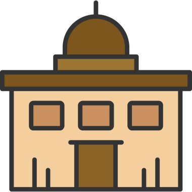 Cami. Web simgesi basit illüstrasyon