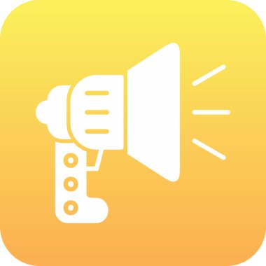 megafon ikonu. Vektör illüstrasyonu