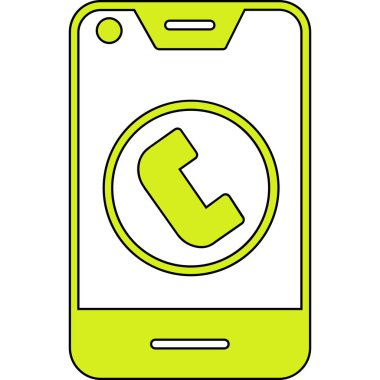 Telefon simgesi vektör illüstrasyonu