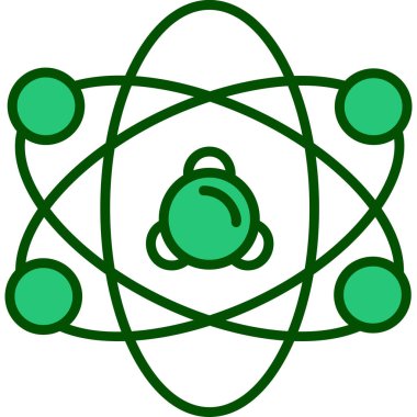 atom simgesi vektör illüstrasyonu.