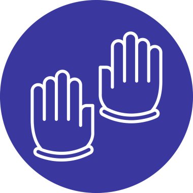 Bir el simgesinin vektör illüstrasyonu