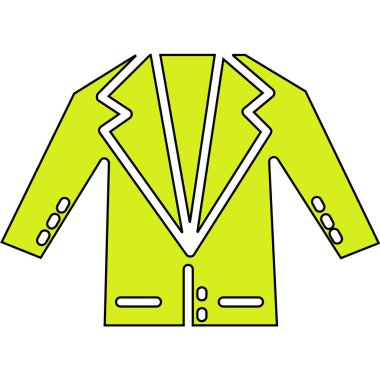 Ceketli bir ceket. Beyaz bir arka planda desenli ceket..