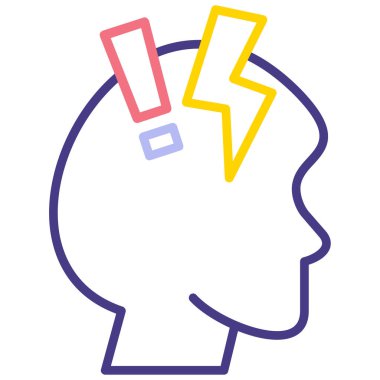 Bir yıldırım simgesinin vektör çizimi