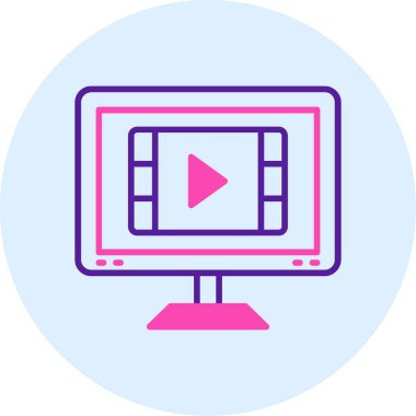 Bilgisayar. Web simgesi basit illüstrasyon