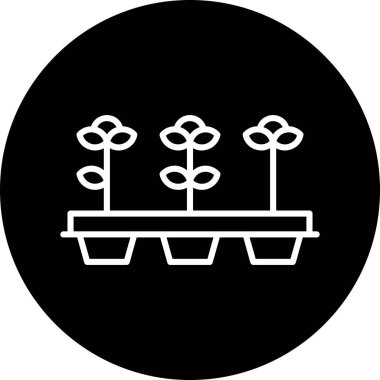 Seedlings vektör simgesi. Basit tasarım