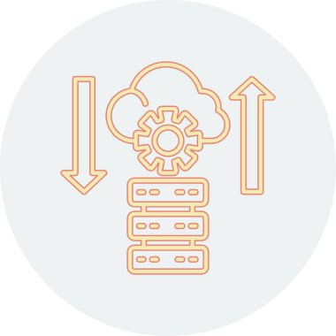 Bulut simgesinin vektör illüstrasyonu