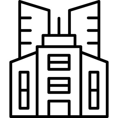 mimari şehir simgesi, vektör illüstrasyonu