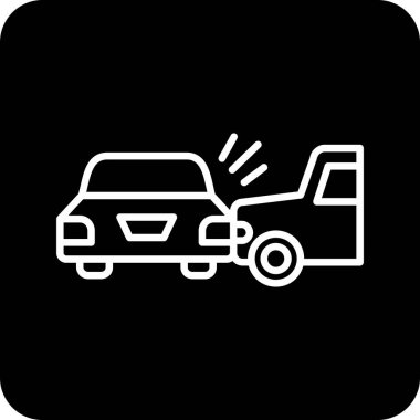 Moda stili izole edilmiş arkaplanda kaza simgesi