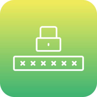 Benzersiz parola vektörü simgesi