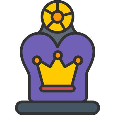 Taç. Web simgesi basit illüstrasyon