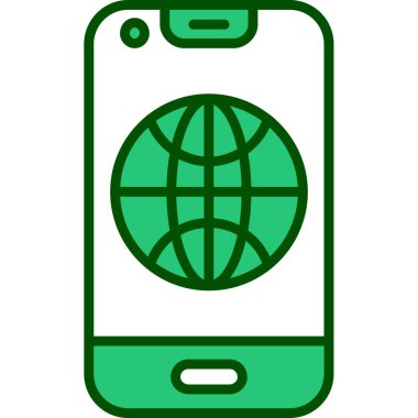 Akıllı telefon, illüstrasyon, beyaz arkaplan üzerindeki vektör.