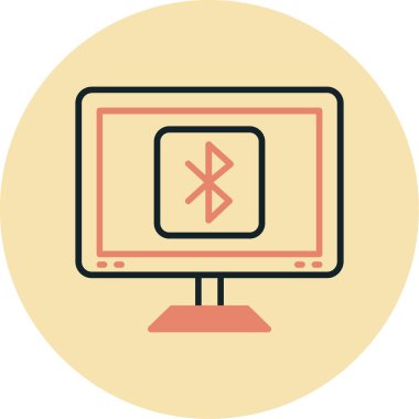 Bluetooth vektör simgesi. Basit tasarım