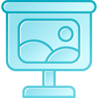 TV simgesi, basit tarzı