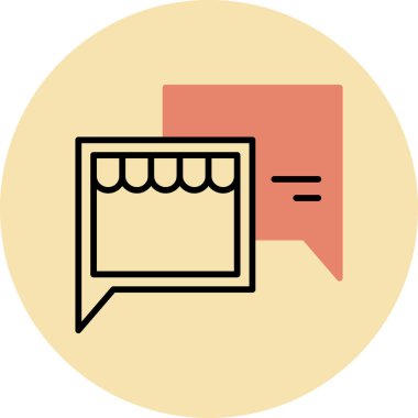 konuşma kabarcığı vektör çizimi