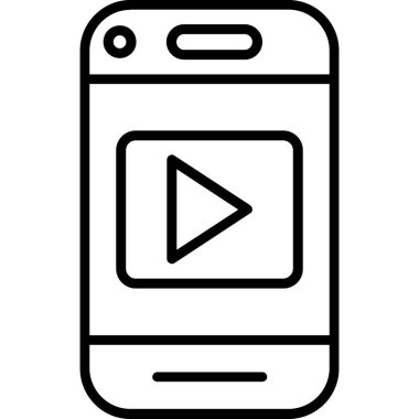 Mobil modern simgenin vektör illüstrasyonu