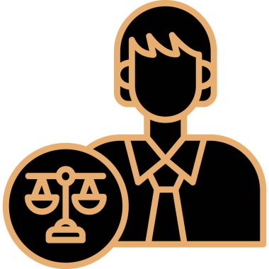 Adalet simgesi, vektör illüstrasyonu