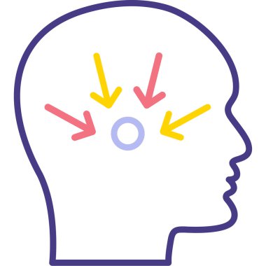 İnsan kafası simgesinin vektör illüstrasyonu