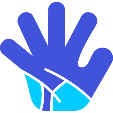 Bir el simgesinin vektör illüstrasyonu