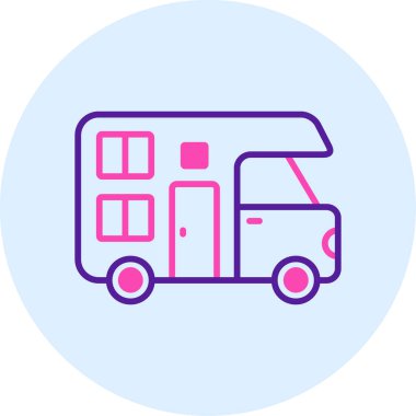 Otobüs. Web simgesi basit illüstrasyon