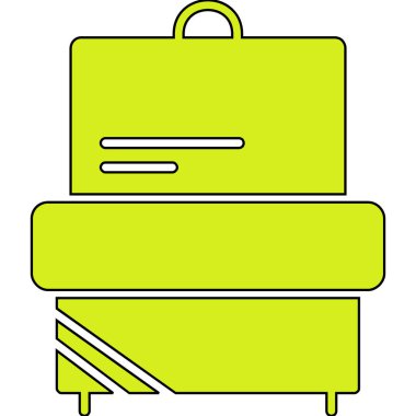 bagaj. Web simgesi basit illüstrasyon