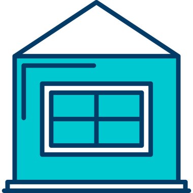 Ev. Web simgesi basit illüstrasyon