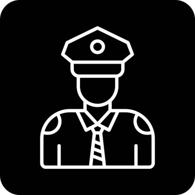 polis hattı vektör simgesi