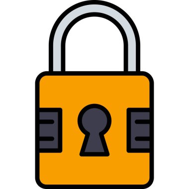 Kilit simgesi, vektör çizimi